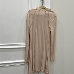 Elegant SHEIN Mod Cream Long Sleeve Dress Size S